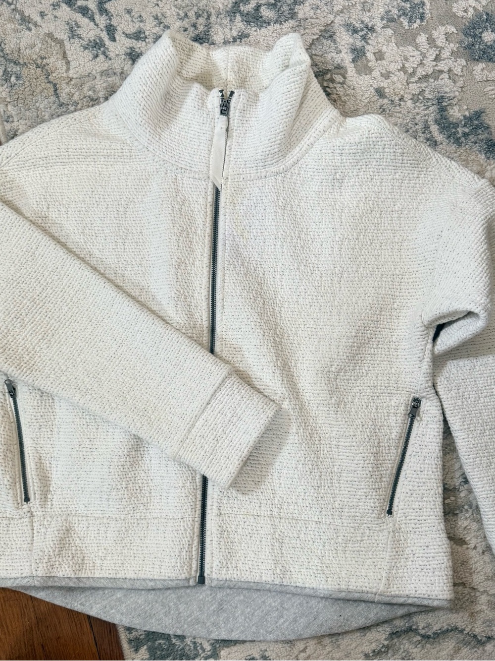 CALIA by Carrie Underwood Cream Textured Zip-Up Jacket